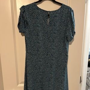 Navy dress with dots
